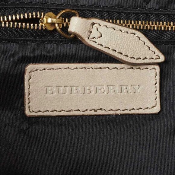 Burberry Grey Lambskin Leather Ruched Hobo Bag - Picture 11 of 12